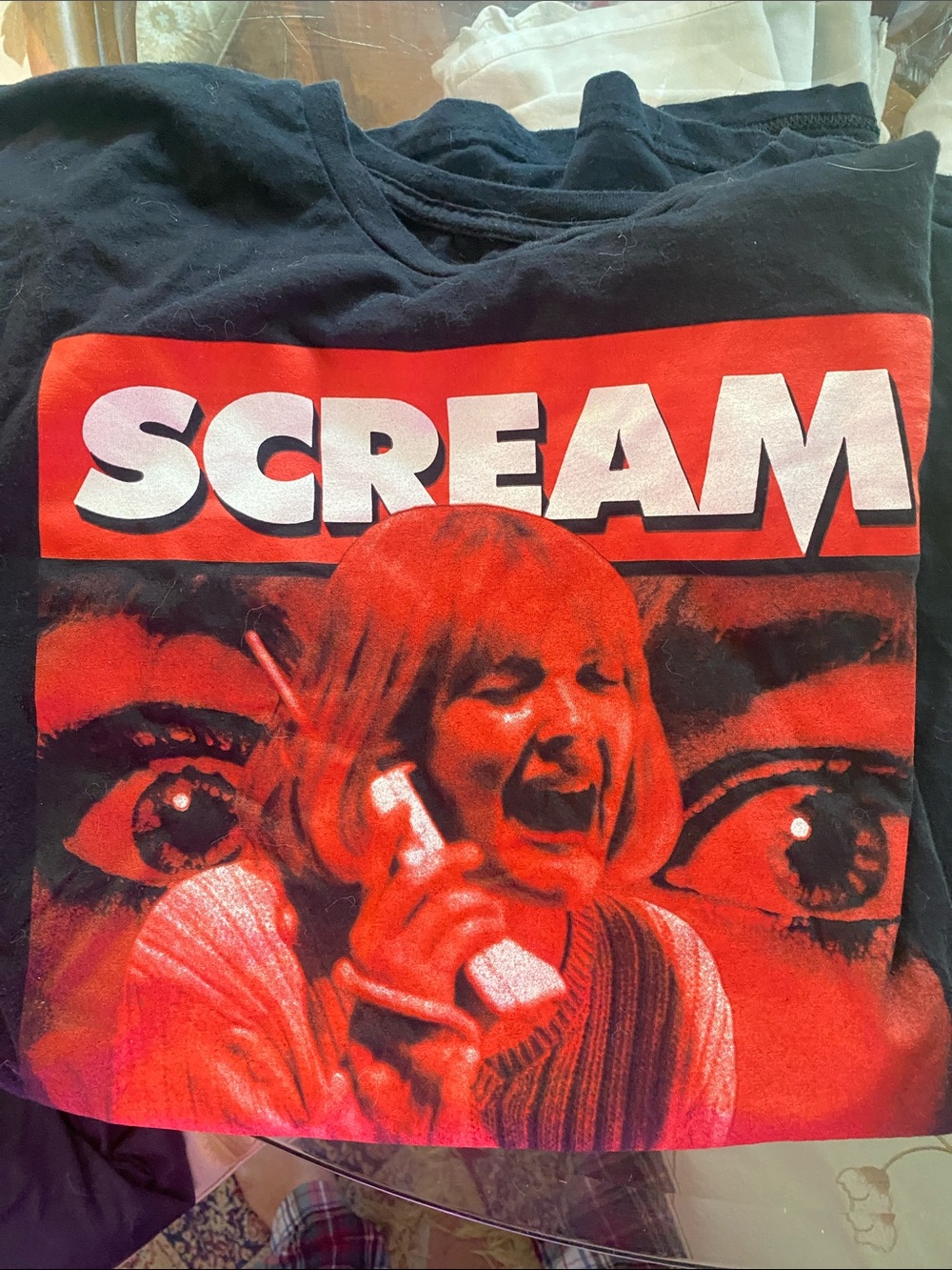 Adult Black & Red 'Scream' Graphic Tee